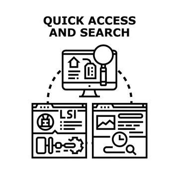 Quick access and search information vector illustration concept イラスト素材