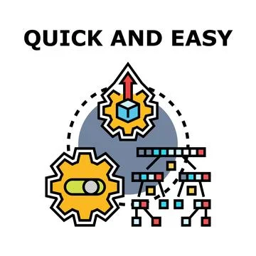 Quick and easy data processing and optimization Illustrazione stock