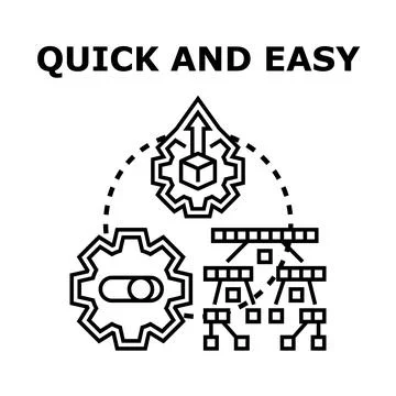 Quick and easy data processing and optimization Stock Illustration