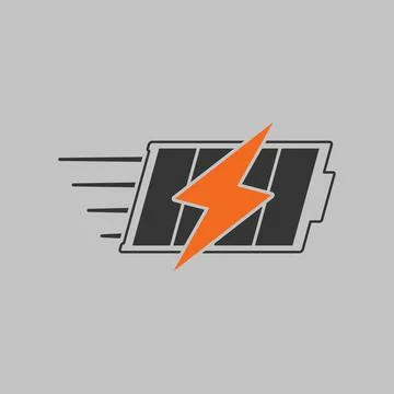 Quick and fast battery charging icon Stock Illustration