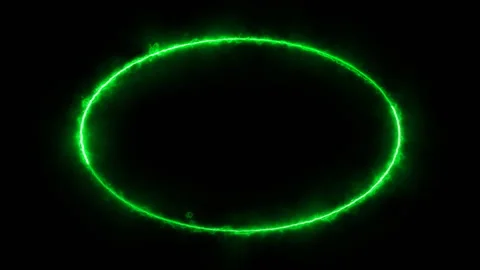 Quick animated border filled green energetic substance, banner or advertising Stock Footage 275745010