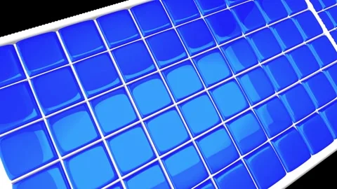 A quick animation of blue solar panels appearing on a black screen. Stock 4K Stock Footage 266583037