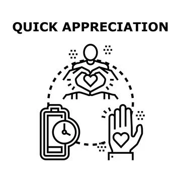 Quick appreciation concept with hearts and battery Stock Illustration