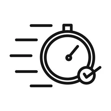 Quick approval icon mark in filled style Stock Illustration