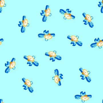 Quick assembly isometric icon seamless pattern Illustrazione stock