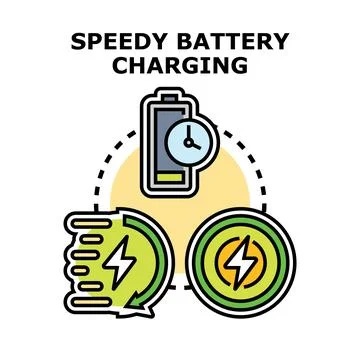 Quick battery charging vector sign concept Stock Illustration