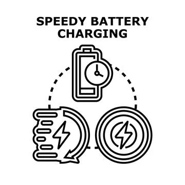 Quick battery charging vector sign concept Stockillustratie
