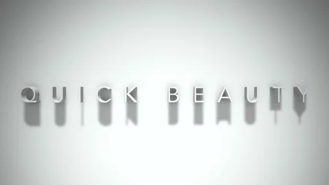 Quick beauty 3D title animation white text on a white background Stock-Footage 299647503