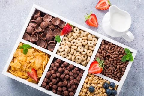 Quick breakfast cereals Foto stock