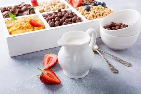 Quick breakfast cereals 스톡 사진