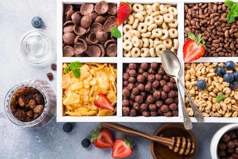 Quick breakfast cereals Stock Photos