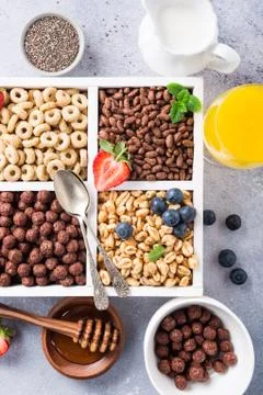 Quick breakfast cereals Stock Photos