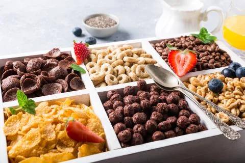 Quick breakfast cereals 스톡 사진
