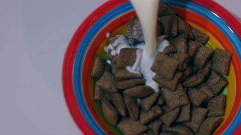 Quick breakfast with milk Video stock 49823684