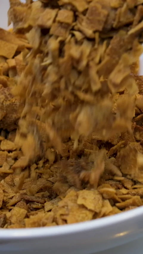 Quick breakfasts supplements delicious fried coconut slices, add to drinks Stock Footage 276606521