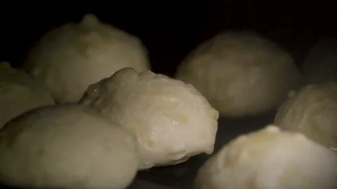 Quick chamber of chipa cooking in the oven. Stock Footage 164691763