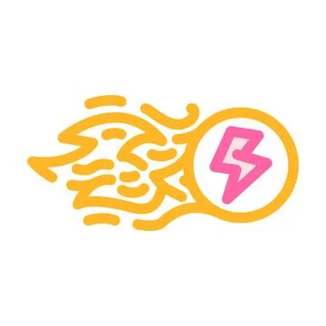 Quick charge enabled color icon vector illustration Stock Illustration
