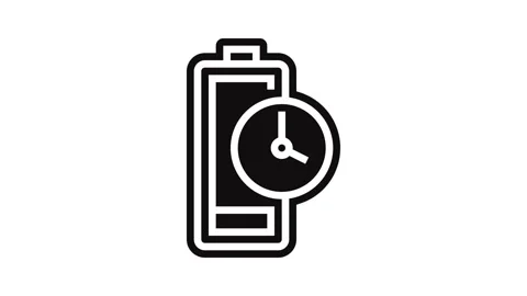 Quick charge enabled glyph icon animation Stock Footage 326141788
