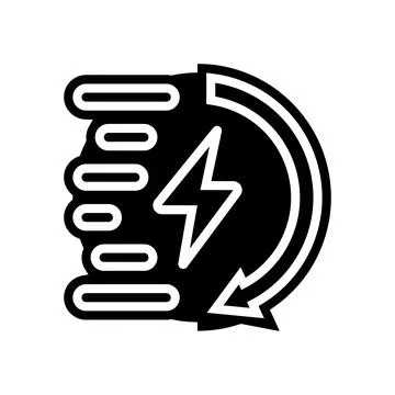 Quick charge enabled glyph icon vector illustration Stock Illustration