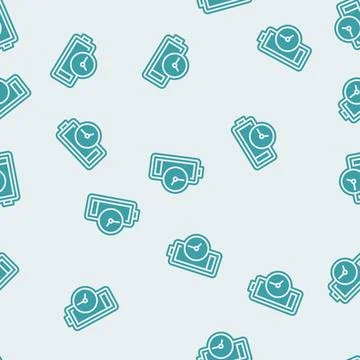 Quick charge enabled glyph seamless pattern Illustrazione stock