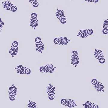 Quick charge enabled glyph vector seamless pattern Stock Illustration