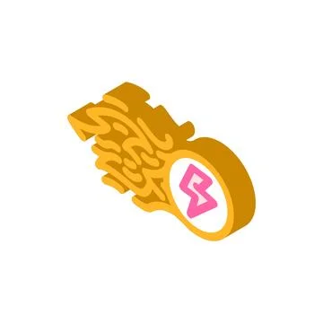Quick charge enabled isometric icon vector illustration Stock Illustration