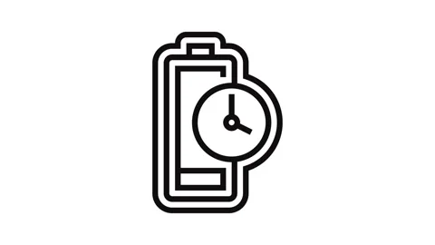 Quick charge enabled line icon animation Stock Footage 326122946