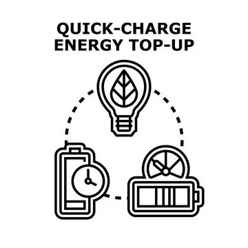 Quick charge energy top up representing eco friendly battery power Stockillustratie