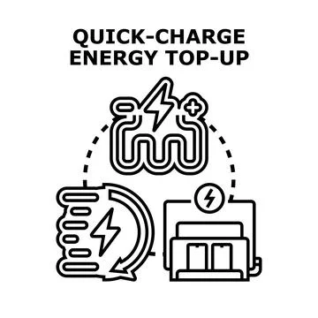 Quick charge energy top up vector concept Stock Illustration