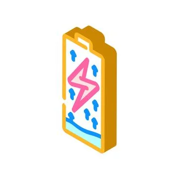 Quick charge technology isometric icon vector illustration Stock Illustration
