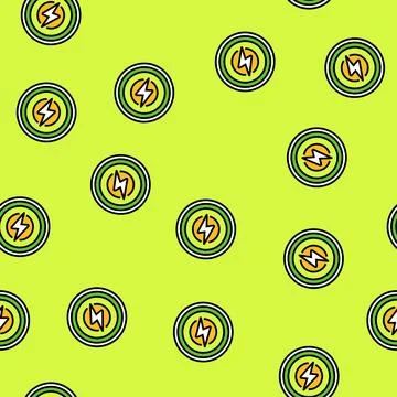Quick charge technology vector seamless pattern Stock Illustration