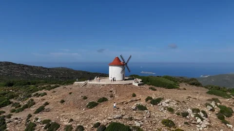 Quick circular video shooting on the Mattei windmill Stock Footage 288331491