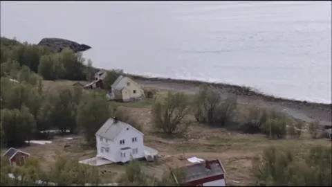 Quick Clay Causes Massive Landslide in Norway, Norway - 03 Jun 2020 스톡 동영상 205167803