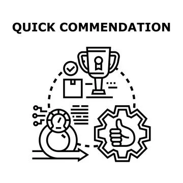 Quick commendation process achieving agile business performance goals Illustrazione stock