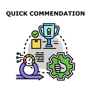 Quick commendation process achieving agile business performance goals Stock Illustration