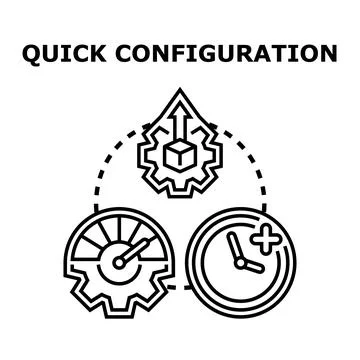 Quick configuration process delivering efficient optimization time Stock Illustration
