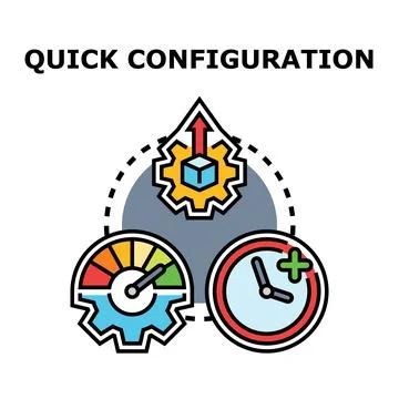 Quick configuration process delivering efficient optimization time Stock Illustration