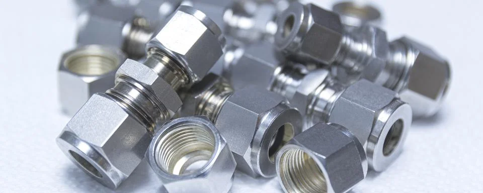 Quick connect fittings coupling for assembling compressed air, hydraulics, pn Stock Photos