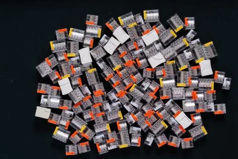 Quick connect terminals wire cable Wire Connectors Universal Compact Wiring C Foto stock
