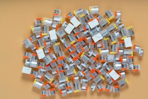 Quick connect terminals wire cable Wire Connectors Universal Compact Wiring C Stock Photos