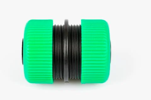 Quick connection to connect two hoses to water the garden Foto stock