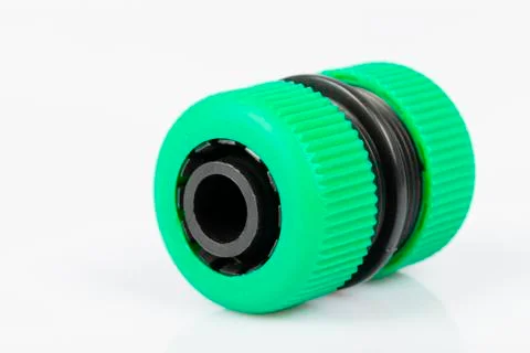 Quick connection to connect two hoses to water the garden Stock Photos