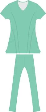 Quick Cool V Neck Top Yoga Waistband Cargo Pant Vectors Stock Illustration