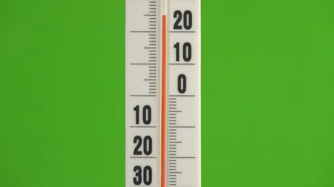 Quick cooling, the thermometer drops from a temperature of +25 to 0 degrees 库存影片 131098921