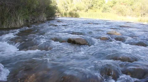 Quick Course of a high mountain river Stock Footage 34475128