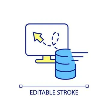 Quick data server response RGB color icon Stock Illustration