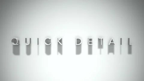 Quick detail 3D title animation white text on a white background Stock Footage 299822772