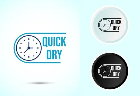Quick dry icon design illustration. Fast dry cleaning service sign Stock Illustration