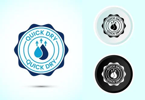 Quick dry icon design illustration. Fast dry cleaning service sign Stock Illustration