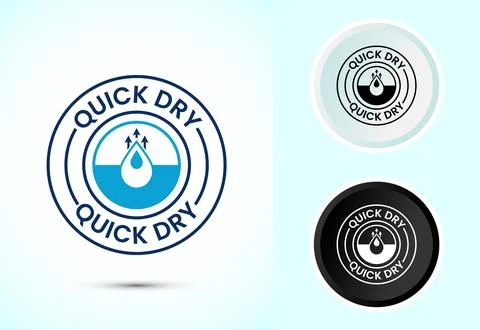 Quick dry icon design illustration. Fast dry cleaning service sign Stock Illustration